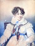 Portrait of Sophie Rostopchine (1799-1874) Countess of Segur, 1823 (colour pencil on paper)