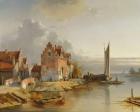 Belgian Riverside, 1858 (oil on canvas)