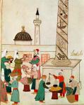 Ms 1671 A Bazaar in Istanbul, c.1580 (gouache on paper)