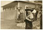 Ten year old Charlie Foster, unable to read, with a steady job at Merrimack Mills, Huntsville, Alabama, 1913 (b/w photo)