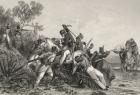 Fugitive British officers and their families attacked by mutineers, from 'The History of the Indian Mutiny', published in 1858 (engraving)