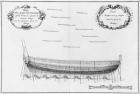 Profile of a vessel, illustration from the 'Atlas de Colbert', plate 12 (pencil & w/c on paper) (b/w photo)