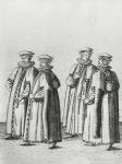 Grocers in the funeral cortege of Sir Philip Sidney on the way to St. Paul's Cathedral, 1587 (engraving)