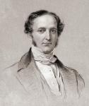 William H. Prescott, 1796-1859. English historian and author. Drawn by George Richmond, from a drawing in the possession of the Earl of Carlisle, engraved by H. Wright Smith. From the book "Biographical and citical miscellanies" by W.H. Prescott, publishe