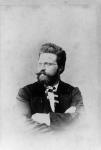 Portrait of Norwegian writer Bjoernstjerne Bjoernson, c.1865 (b/w photo)