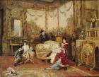 Victorien Sardou (1831-1908) and his Family in their Drawing Room at Marly-le-Roi, c.1875 (oil on canvas)