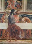The Last Supper, detail of Saint John, Saint Peter, Jesus and Judas, 1477 (fresco) (detail of 85172)