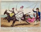 Taking an airing at Brighton, 1805 (colour etching)
