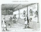 Ball Game (engraving) (b/w photo)