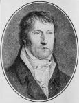 Portrait of Georg Wilhelm Friedrich Hegel (1770-1831), German philosopher, engraved c.1825 by F.W. Bollinger (1777-1825) (engraving)