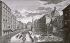 View of a procession in the Graben engraved by Georg-Daniel Heumann (1691-1759) (engraving)