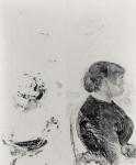 Study for Artilleryman and his Wife, 1886 (monotype) (b/w photo)