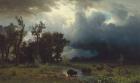 Buffalo Trail: The Impending Storm, 1869 (oil on canvas)