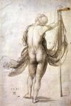 Nude Study or, Nude Female from the Back, 1495 (pen & ink on paper)
