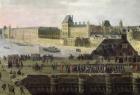 View of the Pont-Neuf and the River Seine looking downstream, detail of the bridge and the Louvre, c.1633 (oil on canvas)