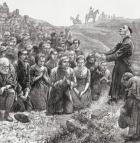 A prayer meeting of Covenanters in the 17th century, illustration from 'Our Own Magazine', published by the Children's Special Service Mission, 1885 (litho)