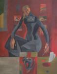 Red Studio Portrait, 1995, (oil on canvas)