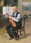 A Violin Maker, 1914 (oil on panel)