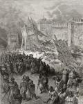 Second assault of Jerusalem by the Crusaders repulsed, illustration from 'Bibliotheque des Croisades' by J-F. Michaud, 1877 (litho)