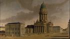 The Gendarmenmarkt with the French Playhouse and Cathedral, Berlin, 1788 (oil on canvas)