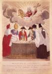 Signing the Concordat between Napoleon and Pope Pius VII, 15th July 1801 (copper engraving)