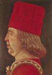 Portrait of Borso d'Este, Prince of Ferrara (oil on canvas)