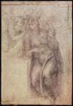 Inv.1895-9-15-516.recto (w.72) Study for the Annunciation (black chalk on paper), 1547