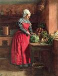 Cook with Red Apron, 1862 (w/c, gouache, pen & ink and graphite on paper)