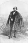 Alfred de Musset (litho) (b/w photo)