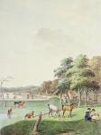 The East End of the Serpentine, and a Distant view of the Bathing House, 1794 (w/c on paper)