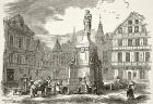 Statue of Joan of Arc in the market place in Rouen in the 19th century, from 'The National and Domestic History of England' by William Hickman Smith Aubrey (1858-1916) published London, c.1890 (litho)