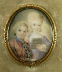Wolfgang Amadeus Mozart (1756-91) and his sister Maria-Anna, called 'Nannerl' (1751-1829) (ivory)