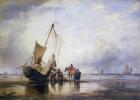 Hog Boat on the Sands, Brighton (oil on canvas)