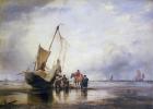 Hog Boat on the Sands, Brighton (oil on canvas)