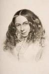 Elizabeth Barret Browning (1806-61) in March 1859, engraved by G.Cook (engraving)