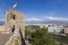 View from Sohail Castle across Fuengirola River to the city (photo)