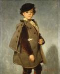 Edmond Dehodencq (1860-87) wearing an Inverness cape, 1872 (oil on canvas)