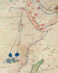 Part of Africa, from an Atlas of the World in 33 Maps, Venice, 1st September 1553 (ink on vellum) (detail from 330955)