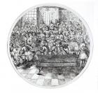 Handel conducting an oratorio, c.1740 (etching) (b/w photo)