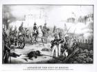 Attack on the City of Mexico, 14th September 1847 (engraving) (b&w photo)