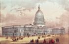 United States Capitol, Washington D.C. (colour litho)