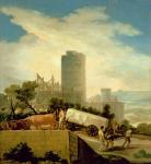 Transporting a Stone Block, 1786-87 (oil on canvas)