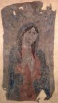 Pueblo Indian hide Painting of a Madonna, 1675