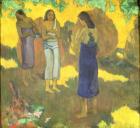 Three Tahitian Women against a Yellow Background, 1899 (oil on canvas)