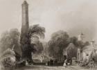 Clondalkin, County Dublin, Ireland, from 'Scenery and Antiquities of Ireland' by George Virtue, 1860s (engraving)