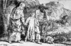 The Return from Egypt, or Jesus Christ Taken Back from the Temple, 1649 (etching) (b/w photo)