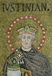 The face of Justinian (mosaic)