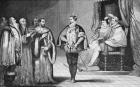 Charles IX (1550-74) is told by the Diet that his brother Henri d'Anjou (1553-1610) has been elected King of Poland, from 'Histoire de France' by Colart, published c.1840 (engraving)