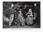 Dante, Christina, Frances and William Rossetti (b/w photo)