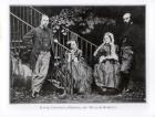 Dante, Christina, Frances and William Rossetti (b/w photo)